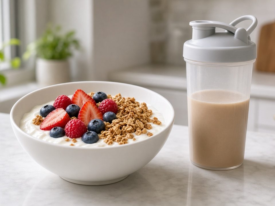High-protein post-workout snack plate